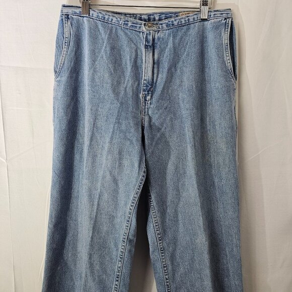 Vintage Levis 966 Jeans Womens 10M 31x30 Wide-Leg Light Baggy Red Tab 90s Y2K - Picture 9 of 14